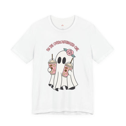 Playful Ghost Tee - Halloween Casual Wear, Unisex Short Sleeve T-Shirt, Funny Graphic Tee, Cute Gift for Halloween Lovers, Cool Ghost Design