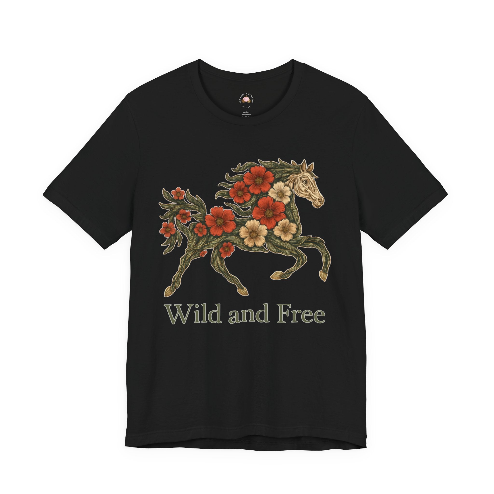 Wild and Free Floral Horse T-Shirt