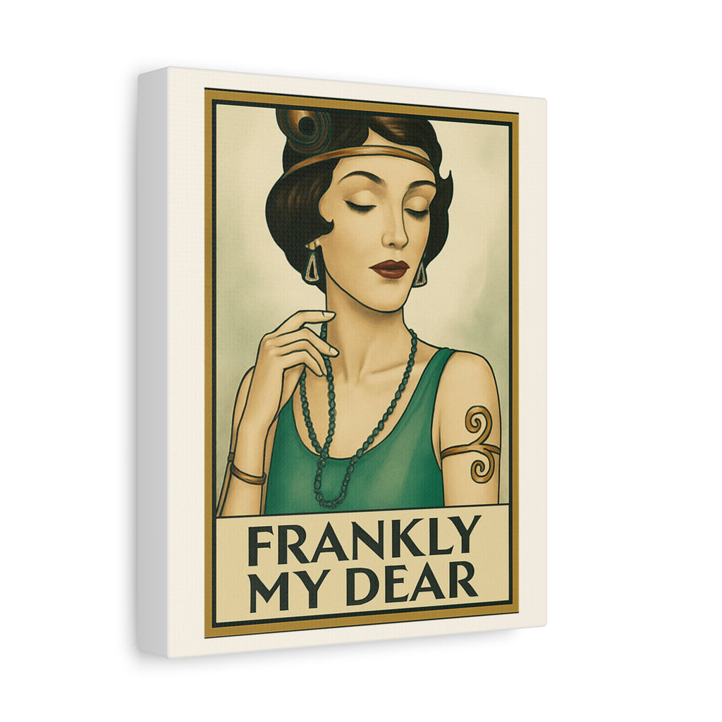 Frankly My Dear Retro Art Canvas