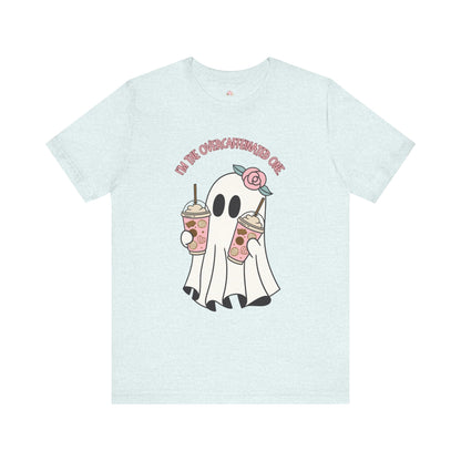 Playful Ghost Tee - Halloween Casual Wear, Unisex Short Sleeve T-Shirt, Funny Graphic Tee, Cute Gift for Halloween Lovers, Cool Ghost Design