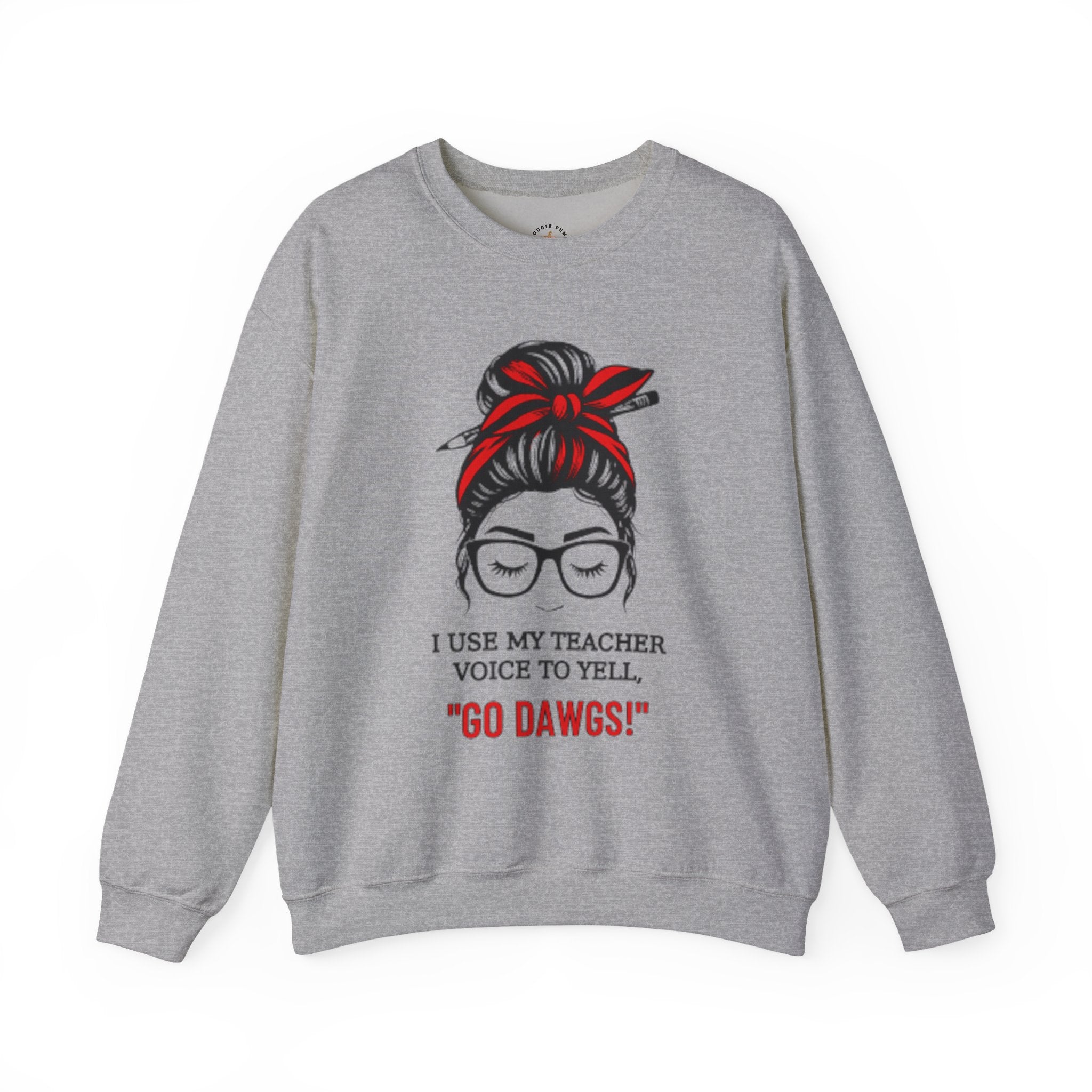 Teacher Voice Game Day Sweatshirt – Red & Black Spirit Crewneck | Funny Teacher Shirt | Bougie Pumpkin Boutique