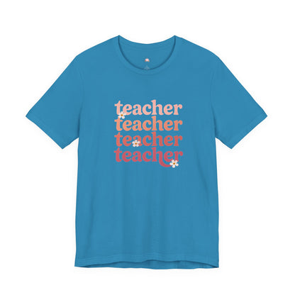 Teacher Vibes Unisex Jersey Tee - Perfect Gift for Educators, Teacher Appreciation, Classroom Style, Graduation Gift, Everyday Wear