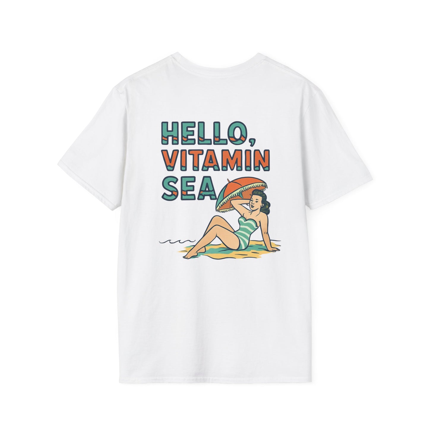 Hello Vitamin Sea Unisex T-Shirt, Beachwear, Summer Vibes, Vacation Tee, Casual Outfit, Gift for Sea Lovers, Vintage