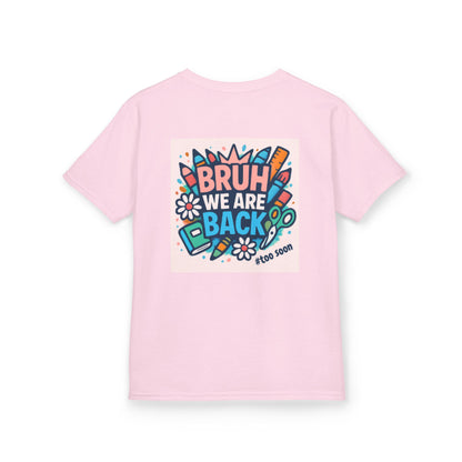 Kids Graphic Tee - Fun Bruh Design for Back to School, Cute T-Shirt, Gifts for Children, Birthday Present, Summer Fashion