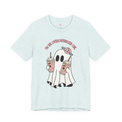 Playful Ghost Tee - Halloween Casual Wear, Unisex Short Sleeve T-Shirt, Funny Graphic Tee, Cute Gift for Halloween Lovers, Cool Ghost Design