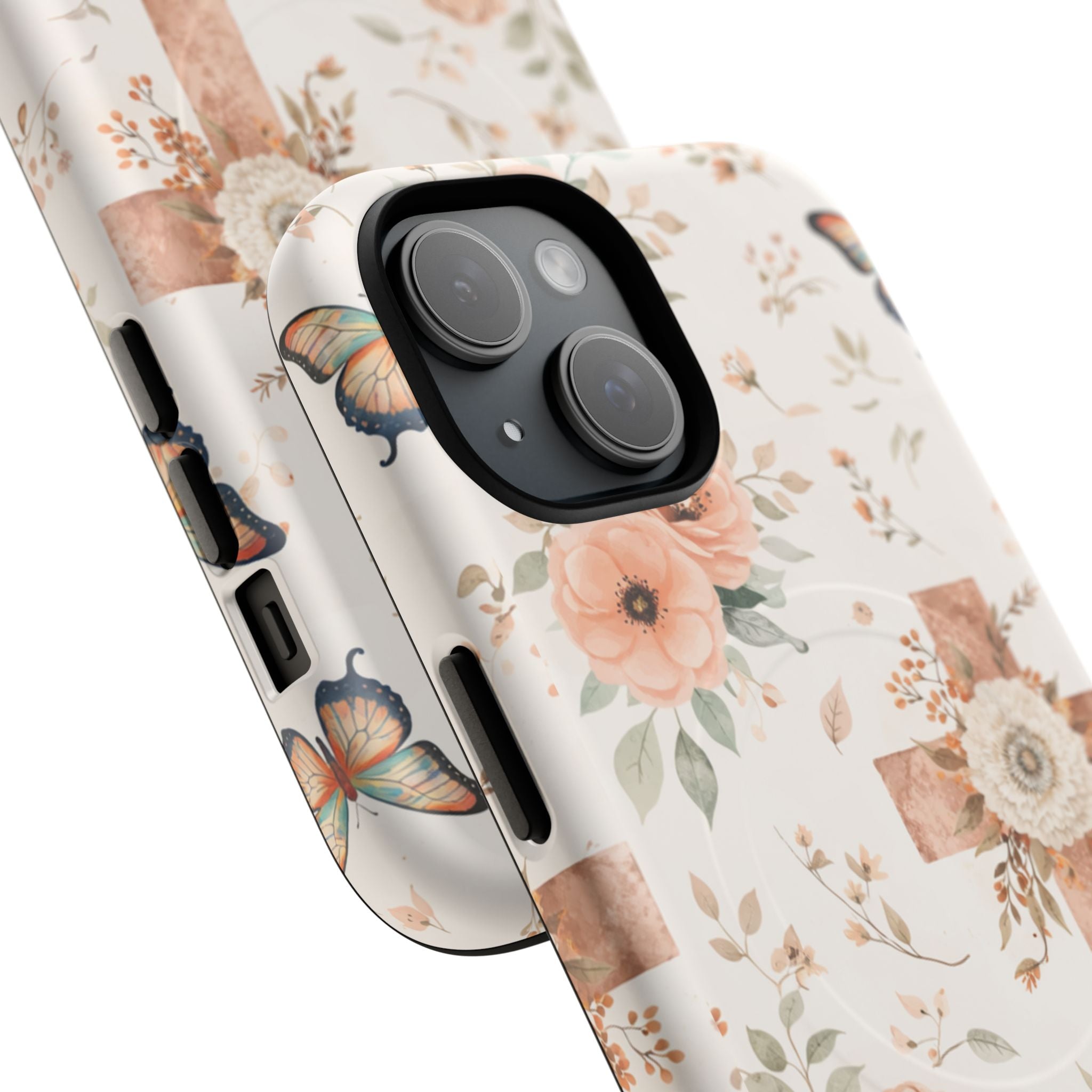 Floral Cross Phone Case — Tough Magnetic Christian iPhone Cover