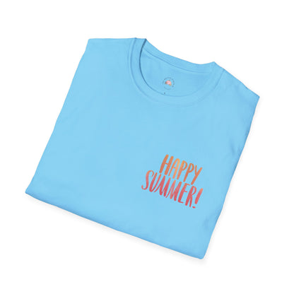 Happy Summer Unisex T-Shirt - Vacation Shirt and Beachwear