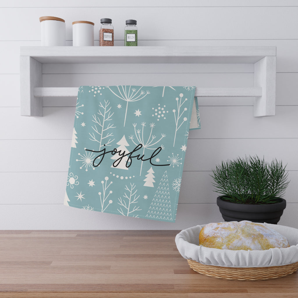 Joyful Winter Towel | Modern Christmas Decor – The Bougie Pumpkin Boutique