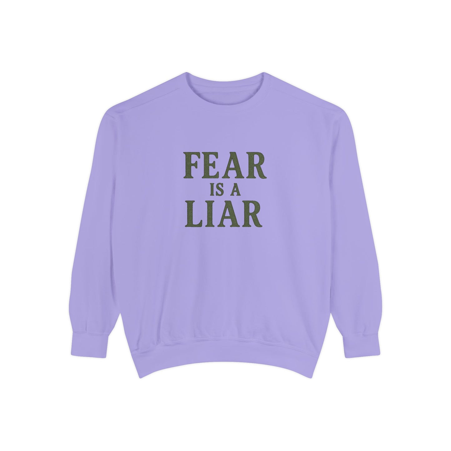 Fear Is a Liar Sweatshirt – Christian Faith Crewneck for Women-The Bougie Pumpkin Boutique - The Bougie Pumpkin Boutique