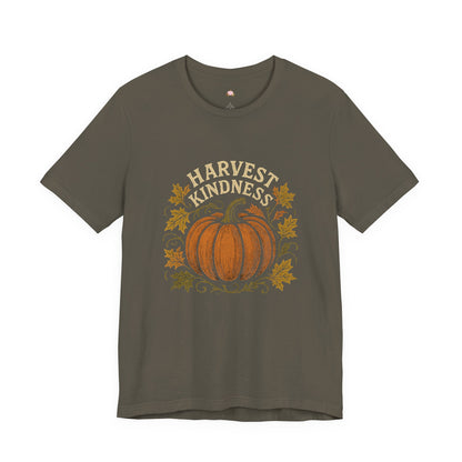 Harvest Kindness Tee - Unisex Jersey Short Sleeve Tee, Fall Fashion, Autumn Apparel, Thanksgiving Shirt, Gift for Friends, Cozy Casual Wear