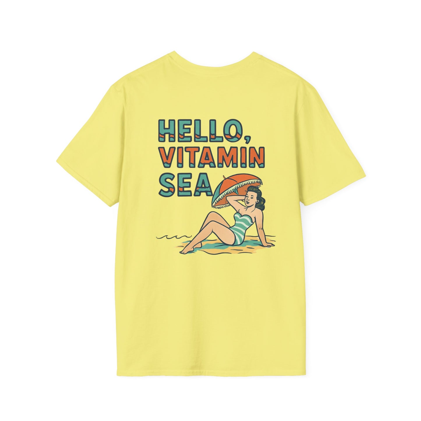 Hello Vitamin Sea Unisex T-Shirt, Beachwear, Summer Vibes, Vacation Tee, Casual Outfit, Gift for Sea Lovers, Vintage