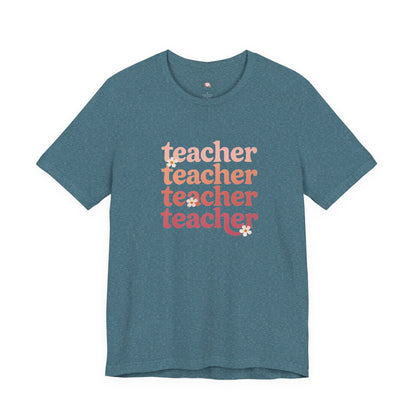 Teacher Vibes Unisex Jersey Tee - Perfect Gift for Educators, Teacher Appreciation, Classroom Style, Graduation Gift, Everyday Wear