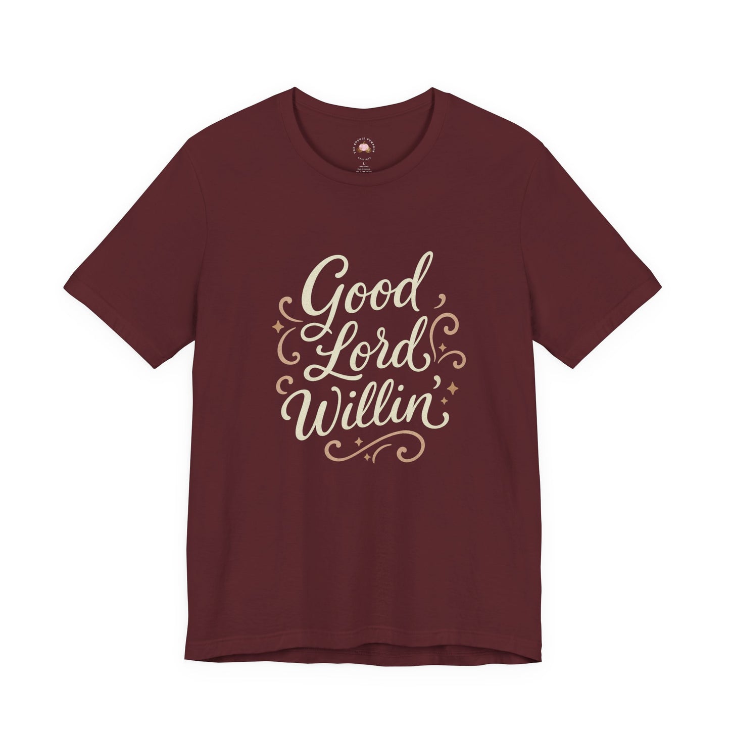 Short Sleeve Tee - Good Lord Willin' and the Creek Don't Rise - Southern Mama, Bible Belt, Funny Sayings - The Bougie Pumpkin Boutique