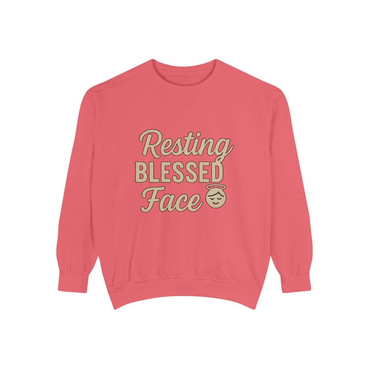 Resting Blessed Face Sweatshirt – Funny Christian Crewneck for Women - The Bougie Pumpkin Boutique