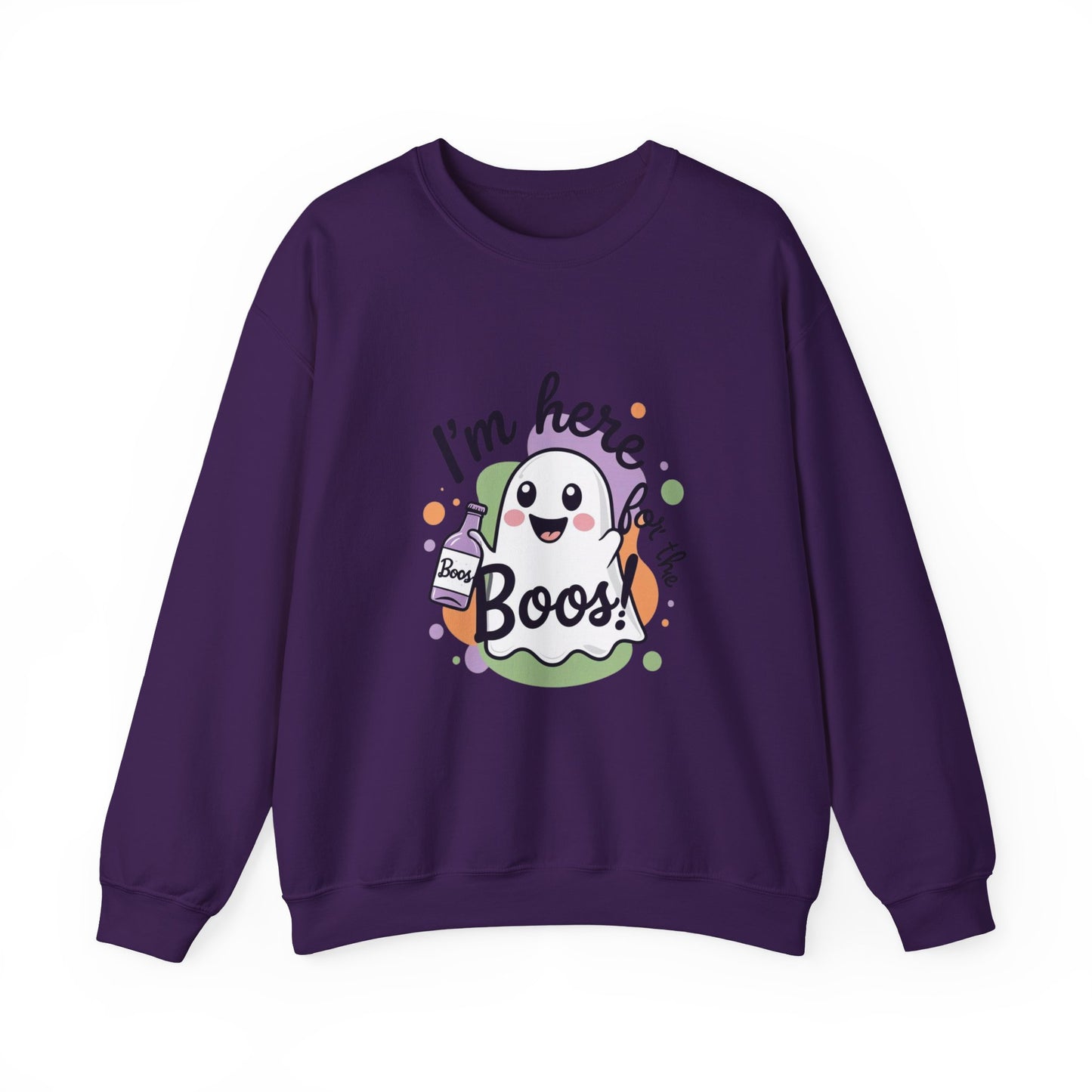 Halloween Ghost Crewneck Sweatshirt, Funny Halloween Gift, Spooky Apparel, Unisex Sweatshirt, Holiday Fashion