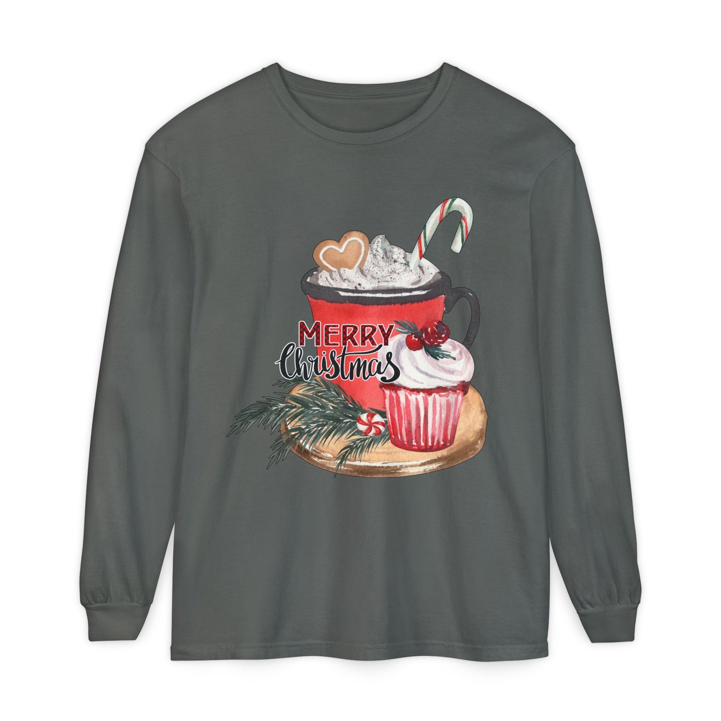 Merry Christmas Long Sleeve T-Shirt, Holiday Outfit, Unisex Tee, Cozy Gift, Winter Fashion, Festive Apparel