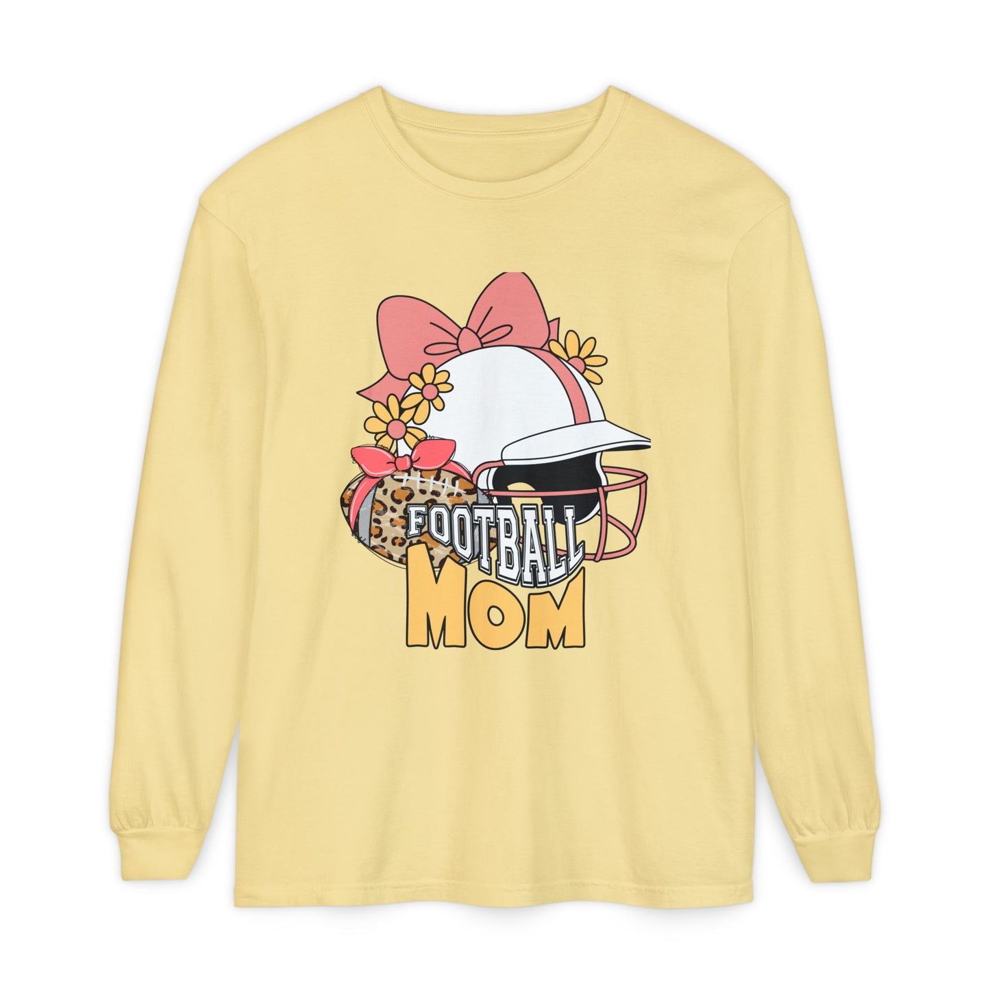 Football Mom Long Sleeve T-Shirt | Gift for Mothers, Sports Apparel, Casual Wear, Game Day Outfit, Fall Fashion
