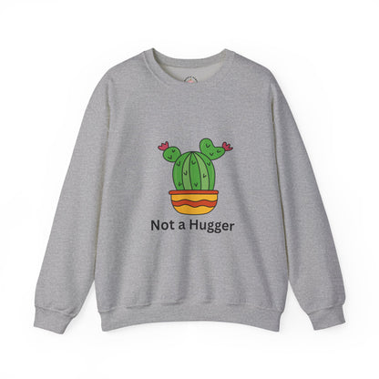 Cactus Not a Hugger Sweatshirt, Cute Sweatshirt, Funny Gift, Unisex Crewneck, Plant Lovers, Casual Wear, Birthday Gift