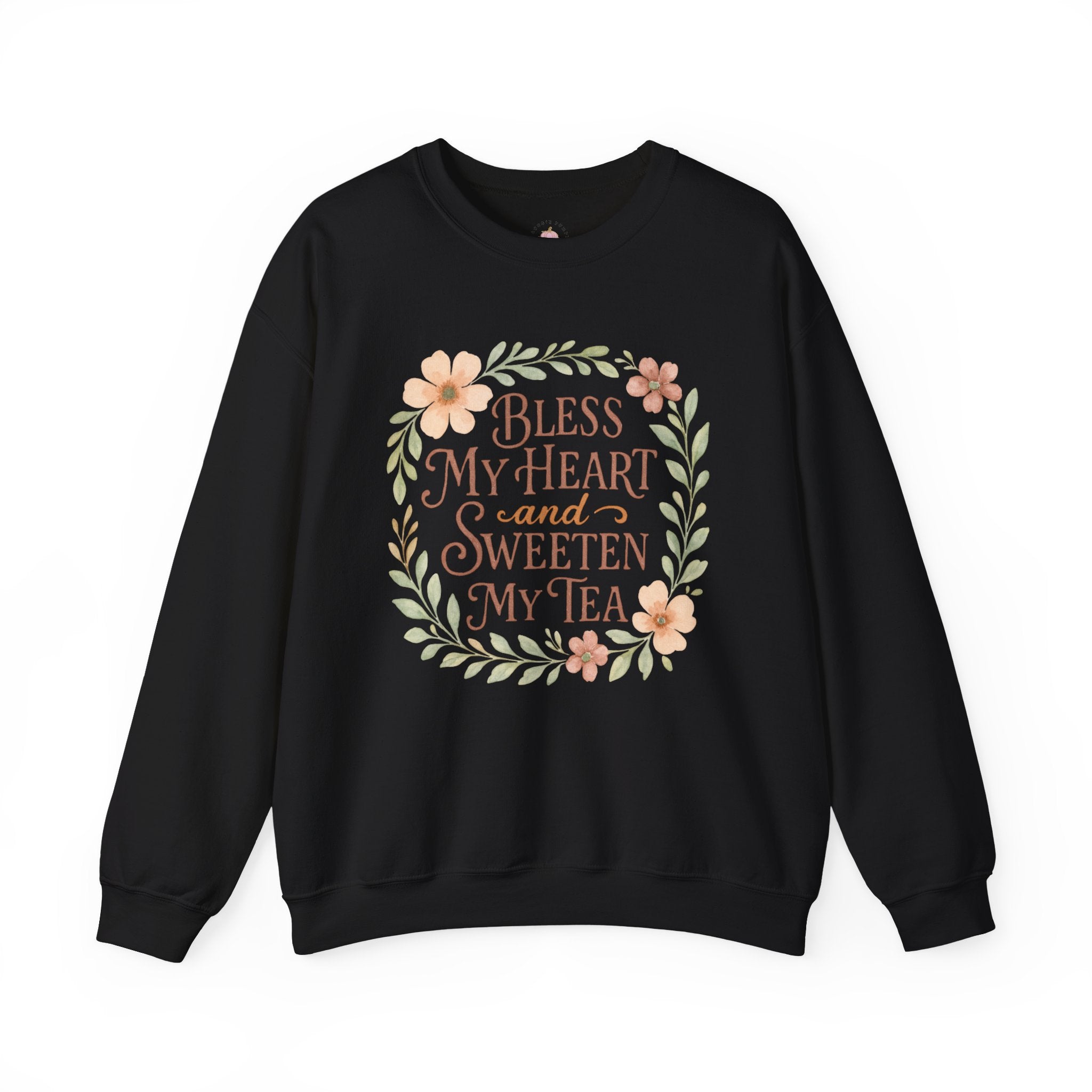 Bless My Heart Sweatshirt, Cozy Crewneck for Tea Lovers, Gift for Friends, Spring Outfit, Inspirational Apparel