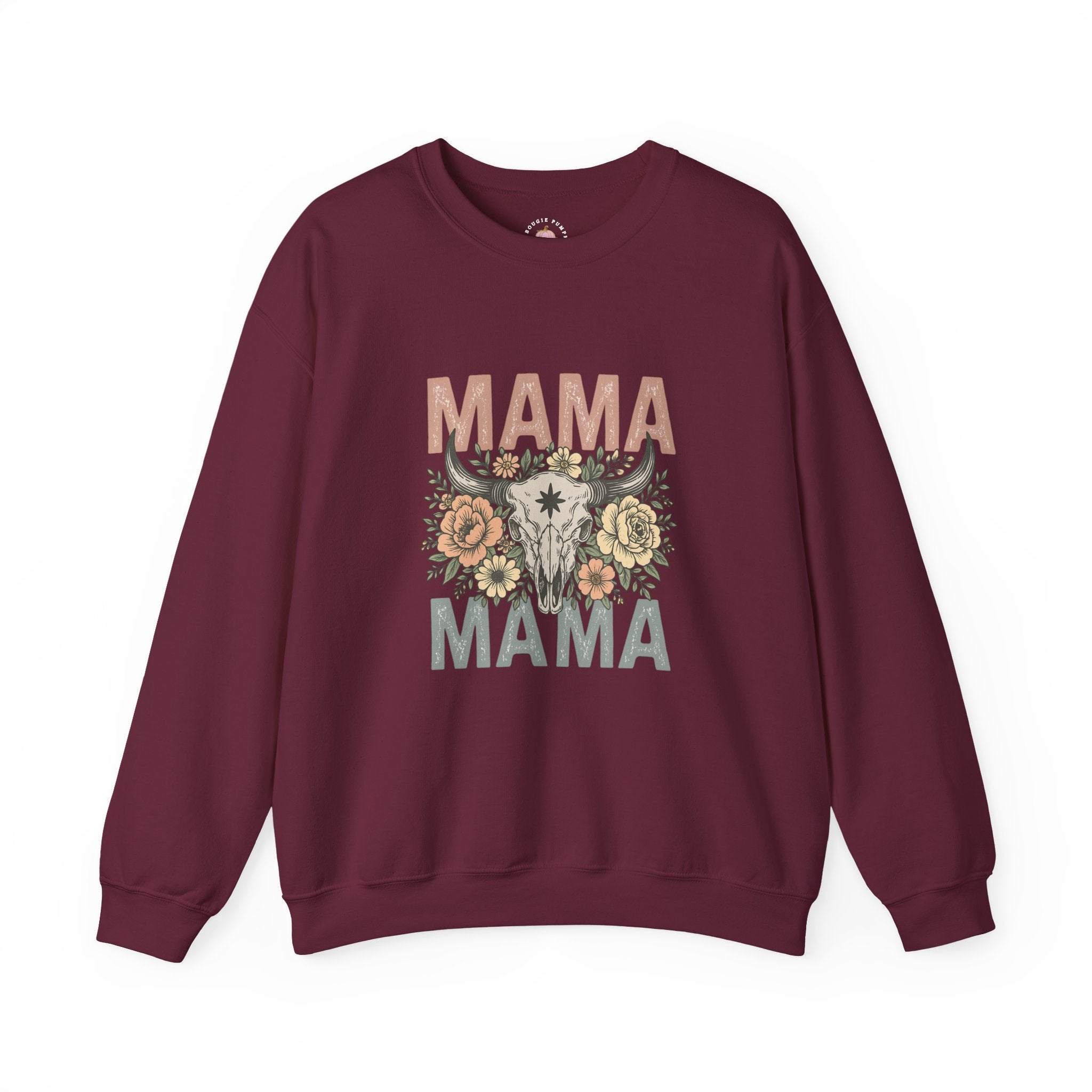 Floral Mama Skull Sweatshirt | Faith, Fashion & Sass – The Bougie Pumpkin Boutique