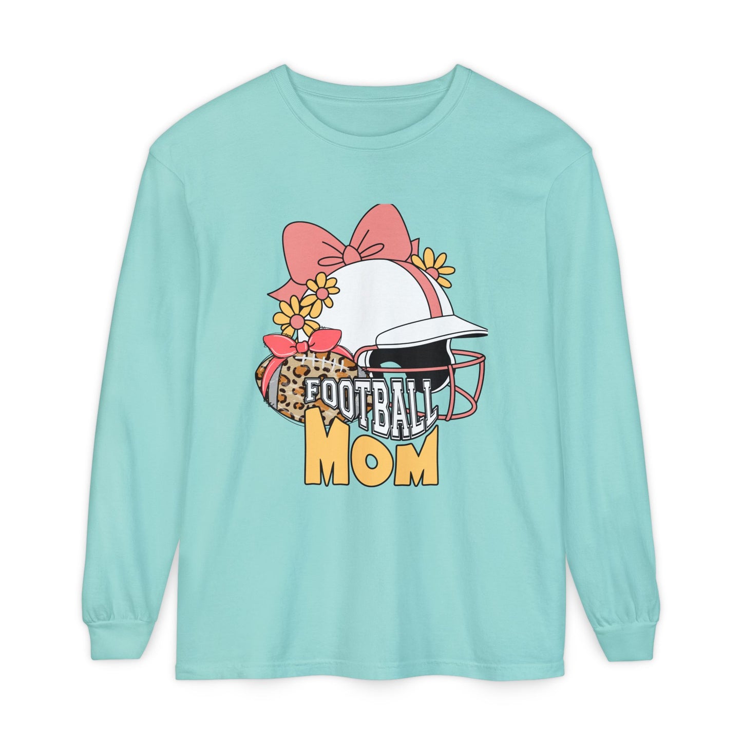 Football Mom Long Sleeve T-Shirt | Gift for Mothers, Sports Apparel, Casual Wear, Game Day Outfit, Fall Fashion