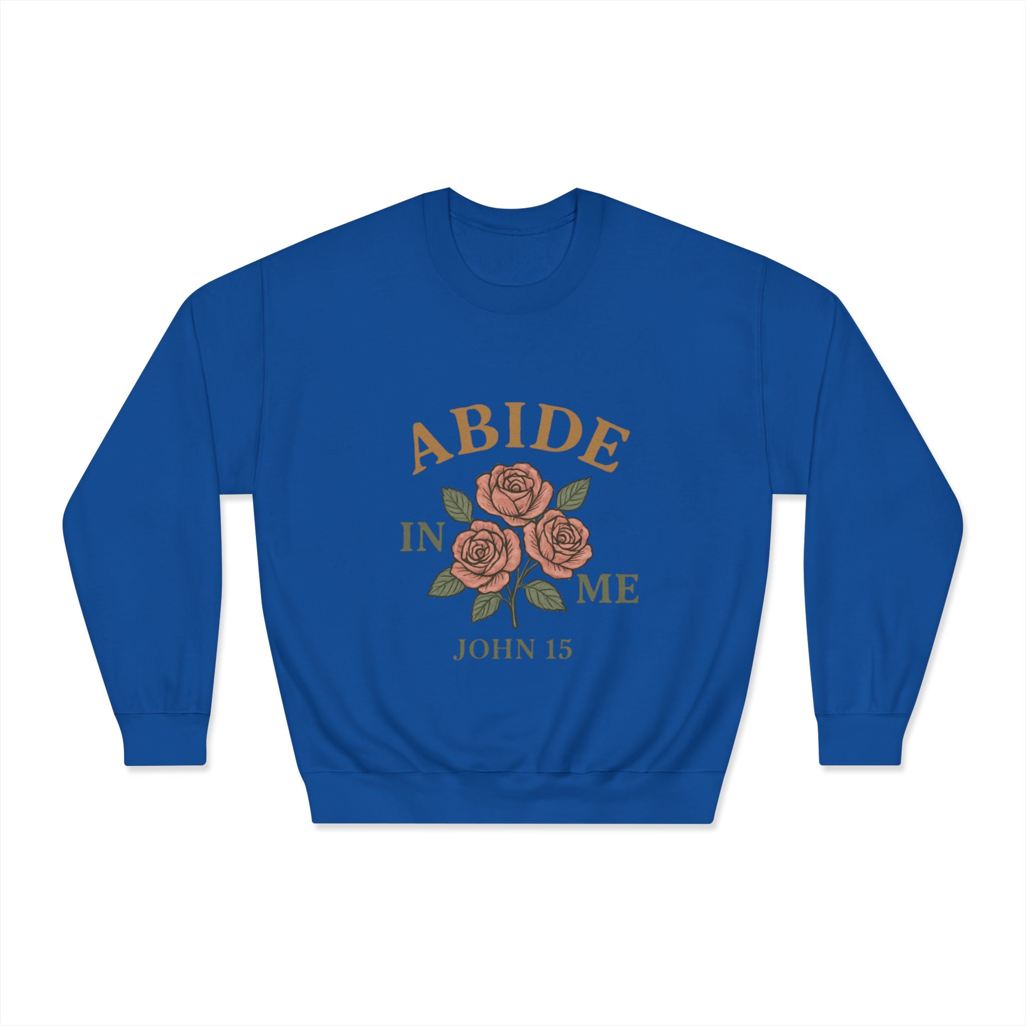 Abide in Me Sweatshirt | John 15 Scripture Crewneck | Faith & Fire Collection – The Bougie Pumpkin Boutique