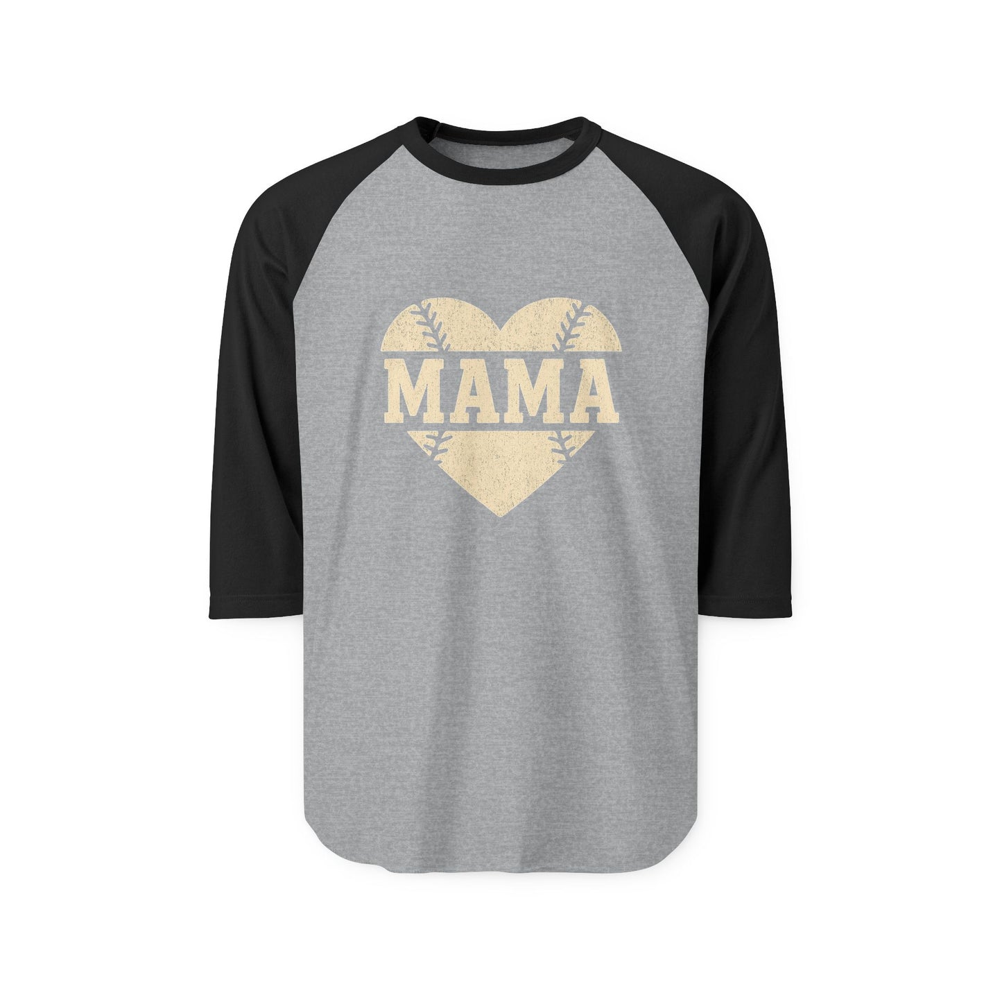 Mama Baseball Heart Raglan Shirt | Game Day Tee for Moms | The Bougie Pumpkin Boutique - The Bougie Pumpkin Boutique