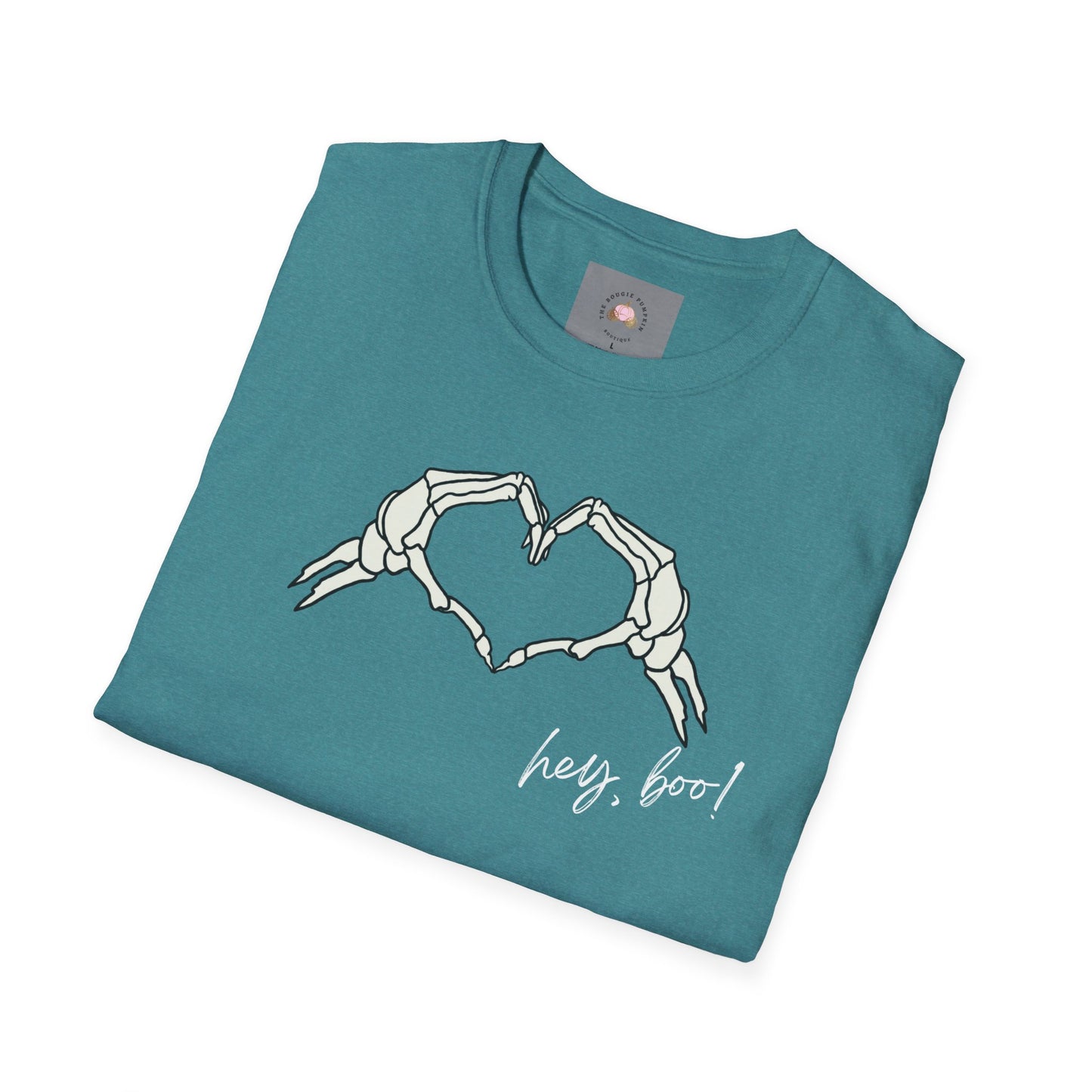Halloween Skeleton Unisex T-Shirt - Hey Boo Flirty Design