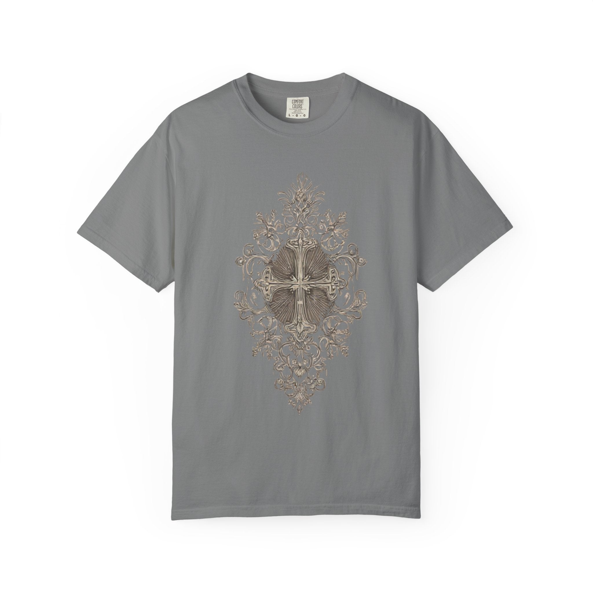 Vintage Floral Skull T-Shirt — Ornate Botanical Skull Graphic Tee