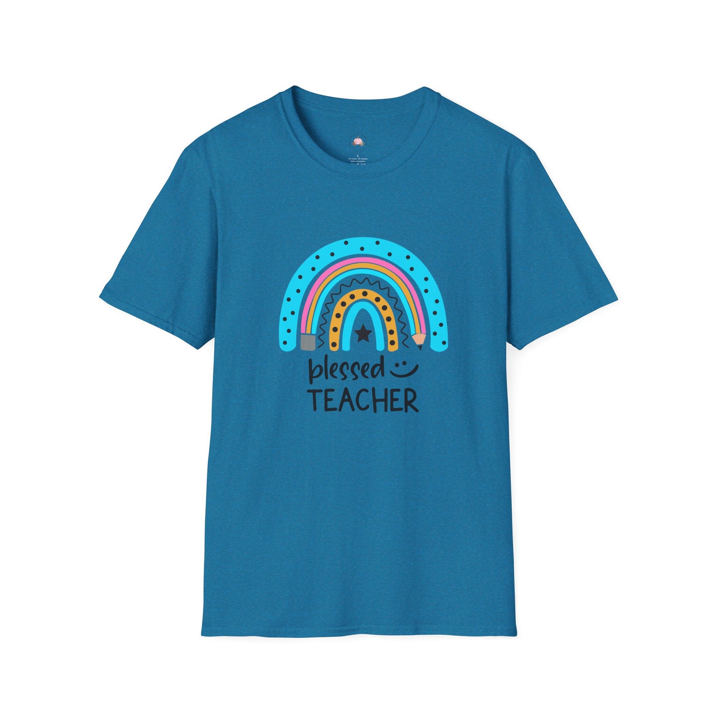 Rainbow Blessed Teacher T-Shirt, Teacher Gift, Inspirational Tee, Unisex Shirt, Back to School Fashion, Educator Appreciation