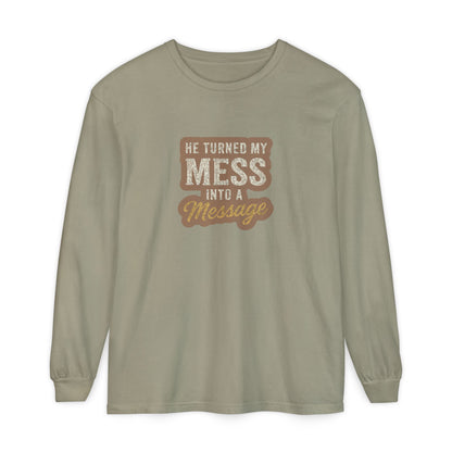 He Turned My Mess Into My Message Sweatshirt | Faith & Grace Christian Shirt – Bougie Pumpkin Boutique - The Bougie Pumpkin Boutique