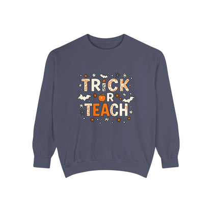 Trick or Teach Sweatshirt, Cute Halloween Gift, Teacher Sweatshirt, Fall Fashion, Cozy Unisex Sweater, Spooky Season Apparel