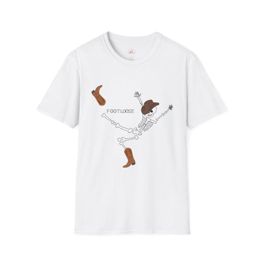 Footloose Skeleton Unisex T-Shirt - Funny Halloween Country Shirt
