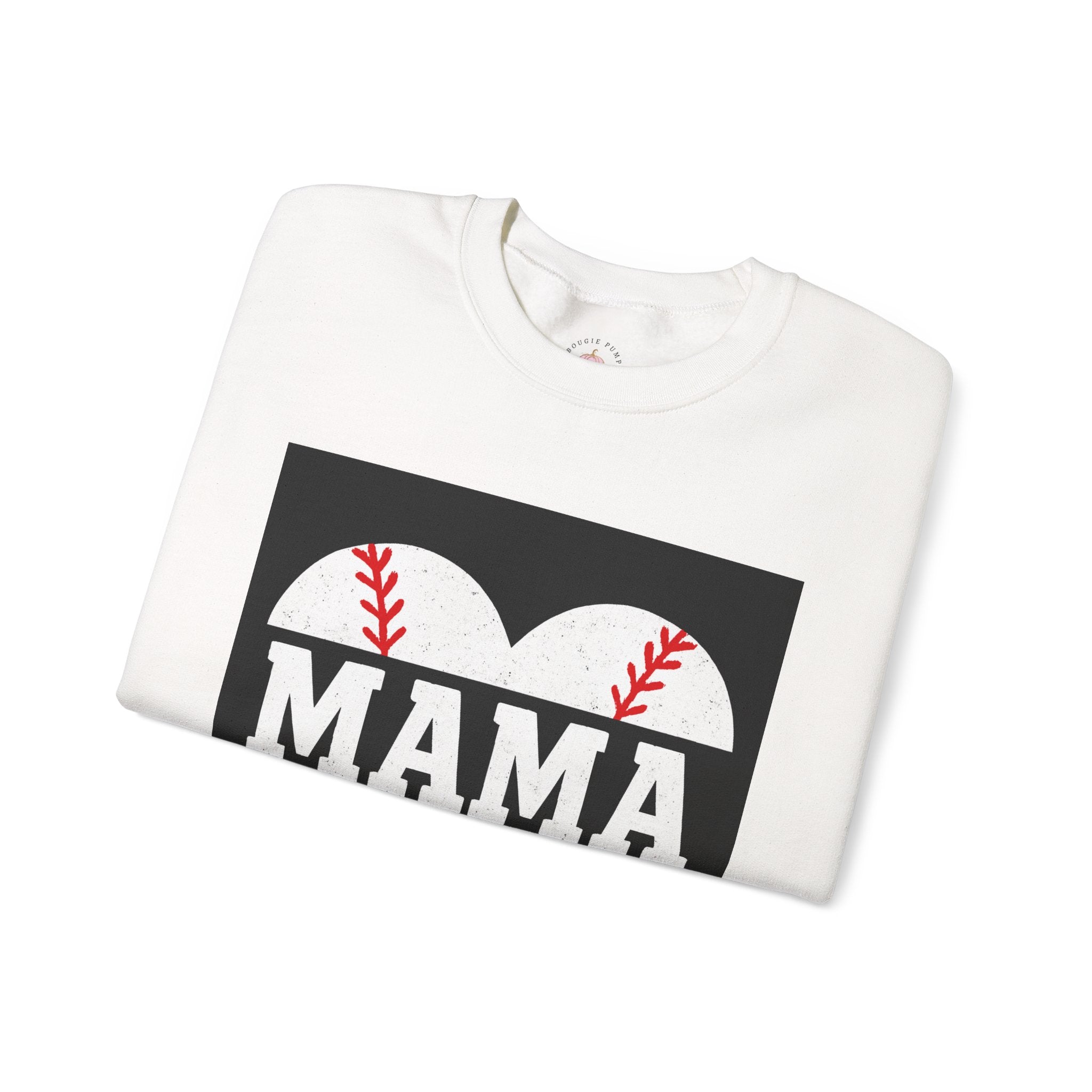 Baseball Mama Sweatshirt | Game Day Heart Design | Sports Mom Apparel – The Bougie Pumpkin Boutique