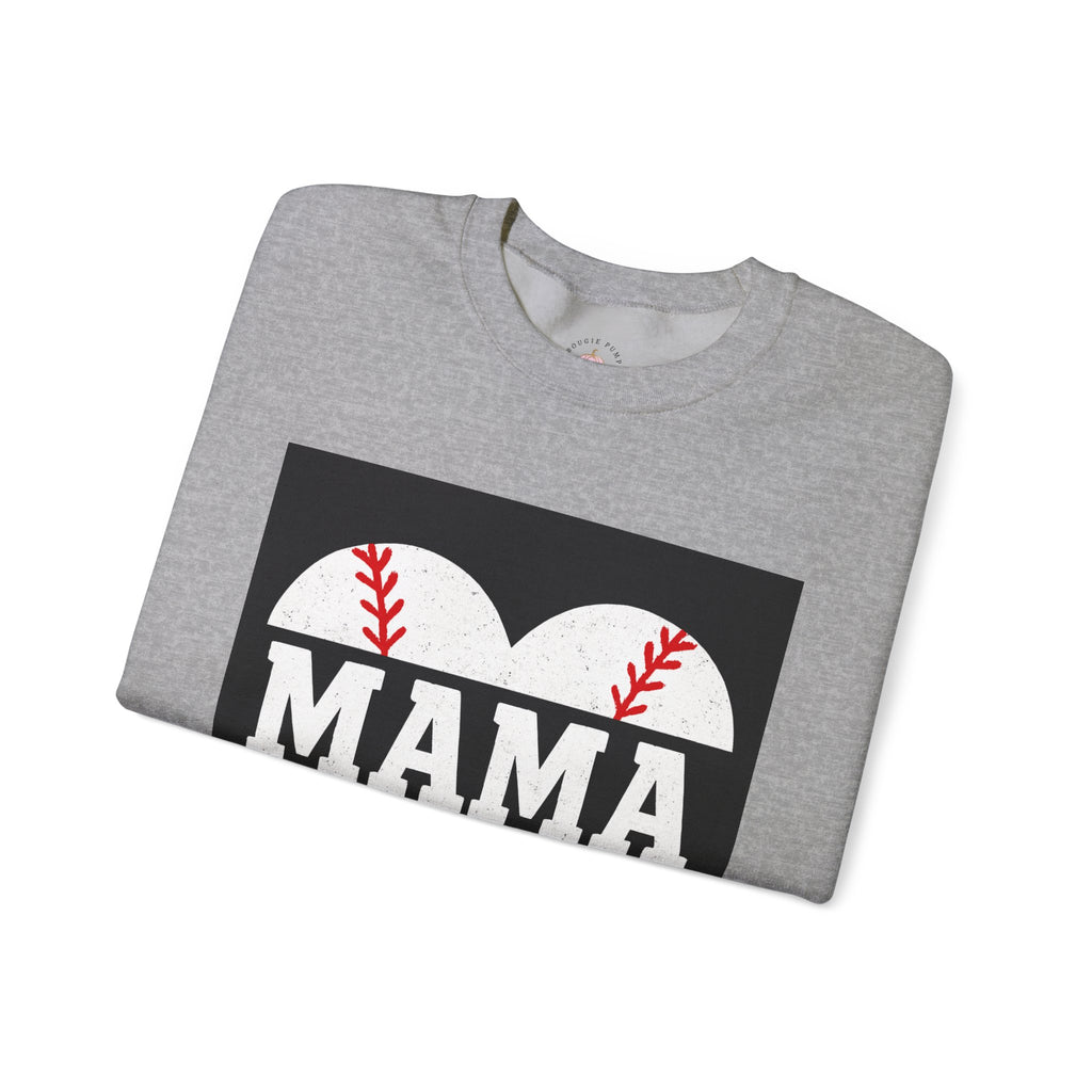 Baseball Mama Sweatshirt | Game Day Heart Design | Sports Mom Apparel – The Bougie Pumpkin Boutique