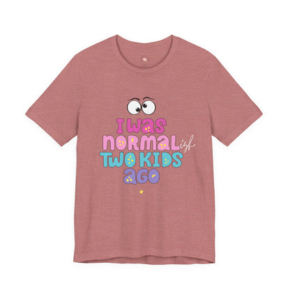 Unisex Jersey Short Sleeve Tee with 'I Was Normal Two Kids Ago' Design - Fun Parenthood Shirt, Gift for Moms and Dads, Casual Wear, [...]