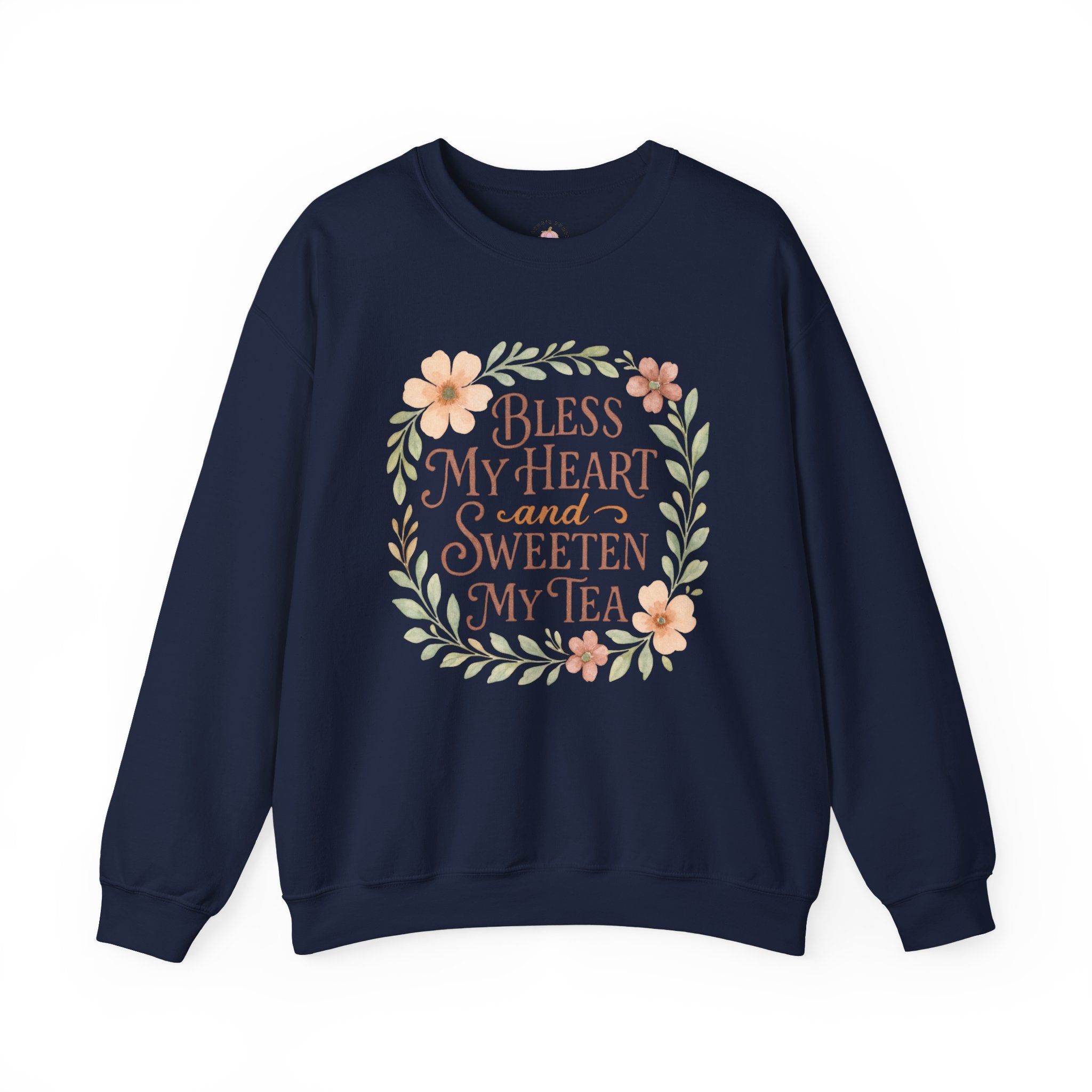 Bless My Heart Sweatshirt, Cozy Crewneck for Tea Lovers, Gift for Friends, Spring Outfit, Inspirational Apparel