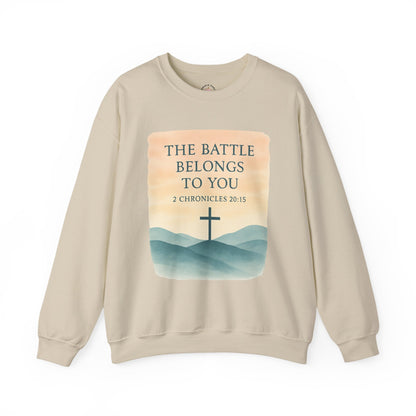 The Battle Belongs to You Sweatshirt | Christian Faith Hoodie | 2 Chronicles 20:15 – The Bougie Pumpkin Boutique - The Bougie Pumpkin Boutique