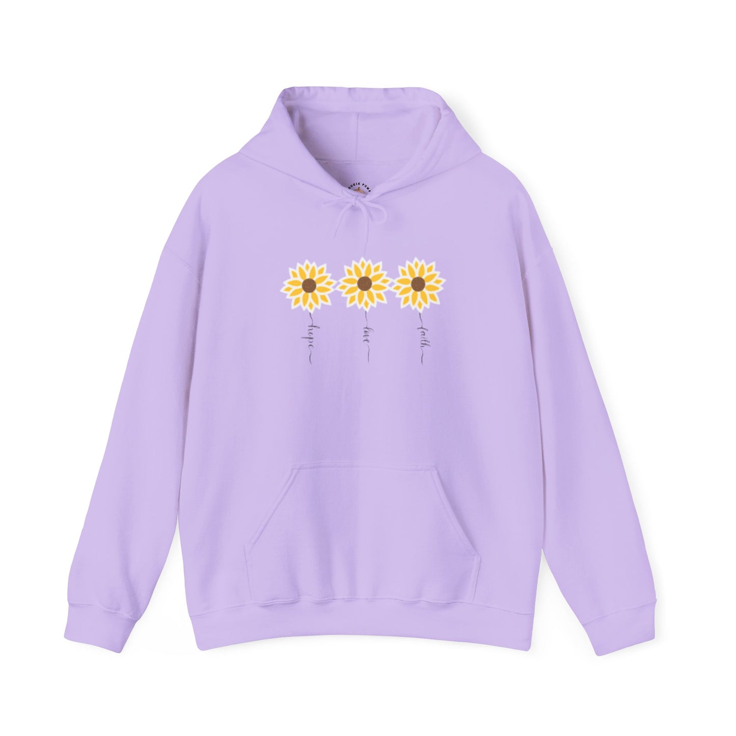 Faith, Hope, and Love Flowers Hoodie for Moms - Inspirational Unisex Hooded Sweatshirt