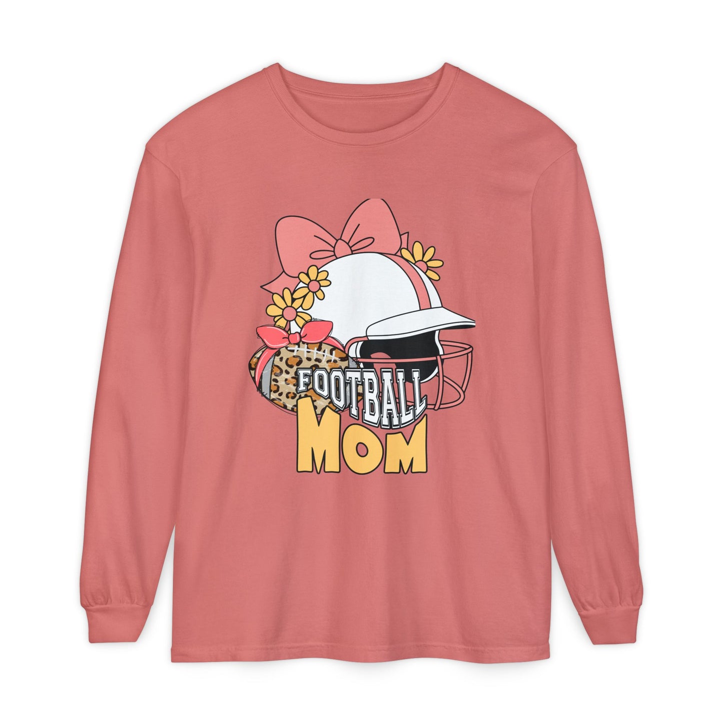 Football Mom Long Sleeve T-Shirt | Gift for Mothers, Sports Apparel, Casual Wear, Game Day Outfit, Fall Fashion