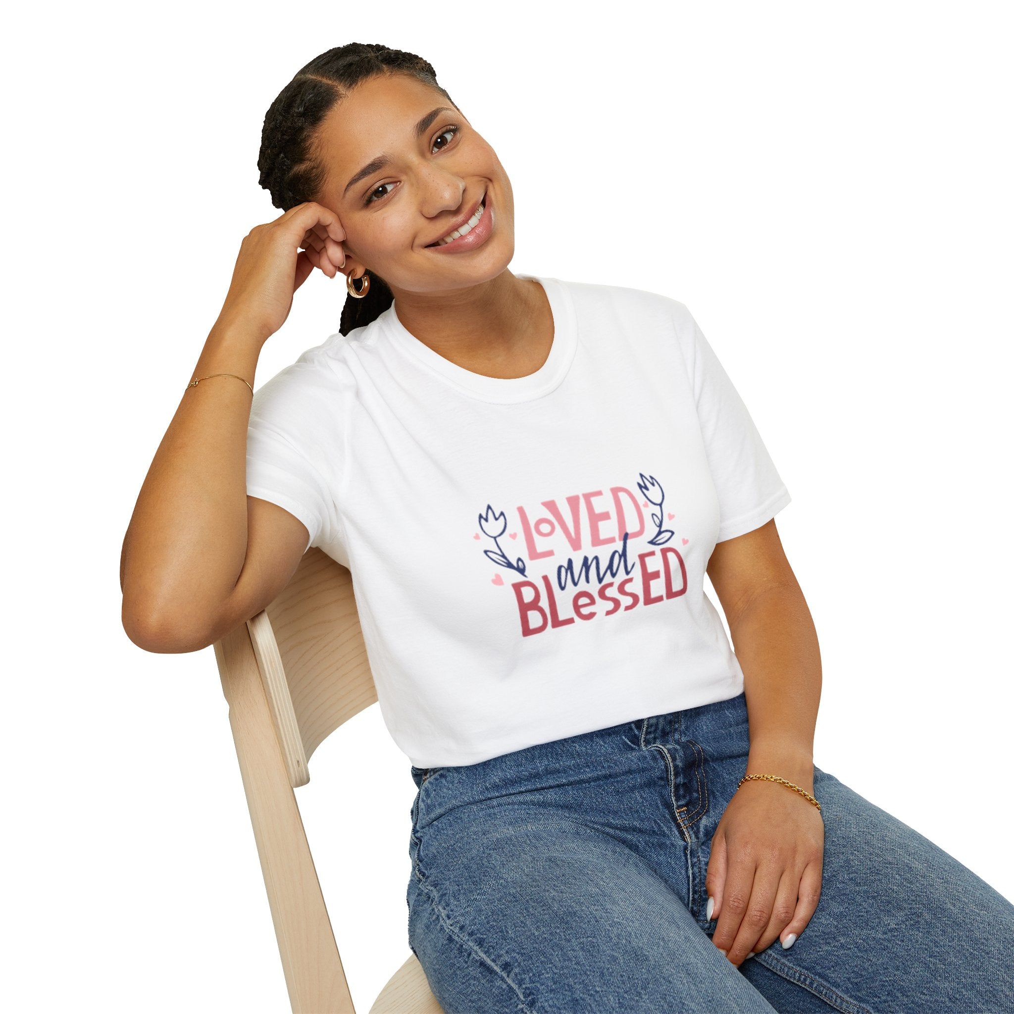 Loved & Blessed Agape Love Shirt - Christian Heart Graphic Tee - Biblical Love Valentine's Apparel