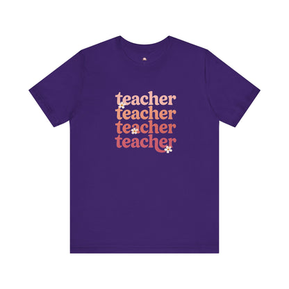 Teacher Vibes Unisex Jersey Tee - Perfect Gift for Educators, Teacher Appreciation, Classroom Style, Graduation Gift, Everyday Wear