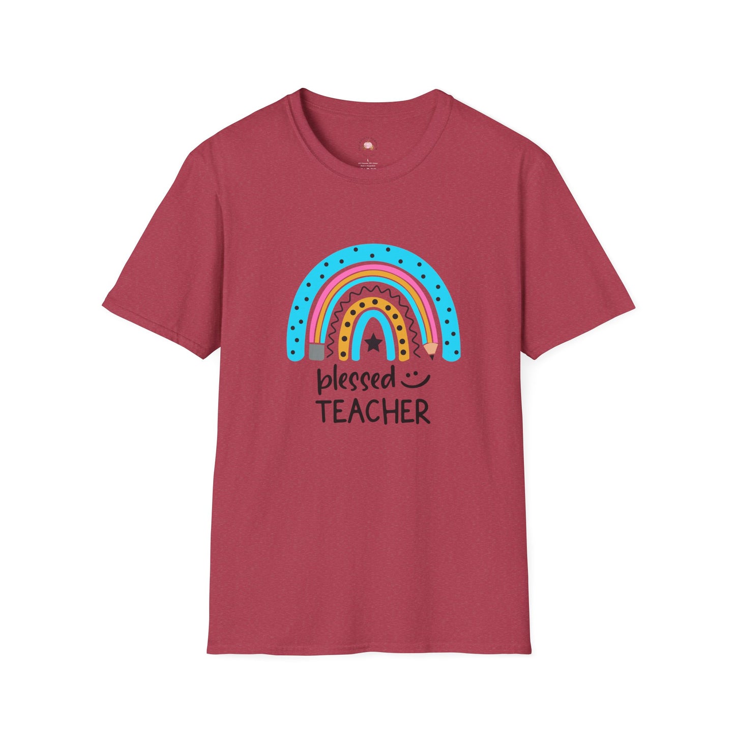 Rainbow Blessed Teacher T-Shirt, Teacher Gift, Inspirational Tee, Unisex Shirt, Back to School Fashion, Educator Appreciation