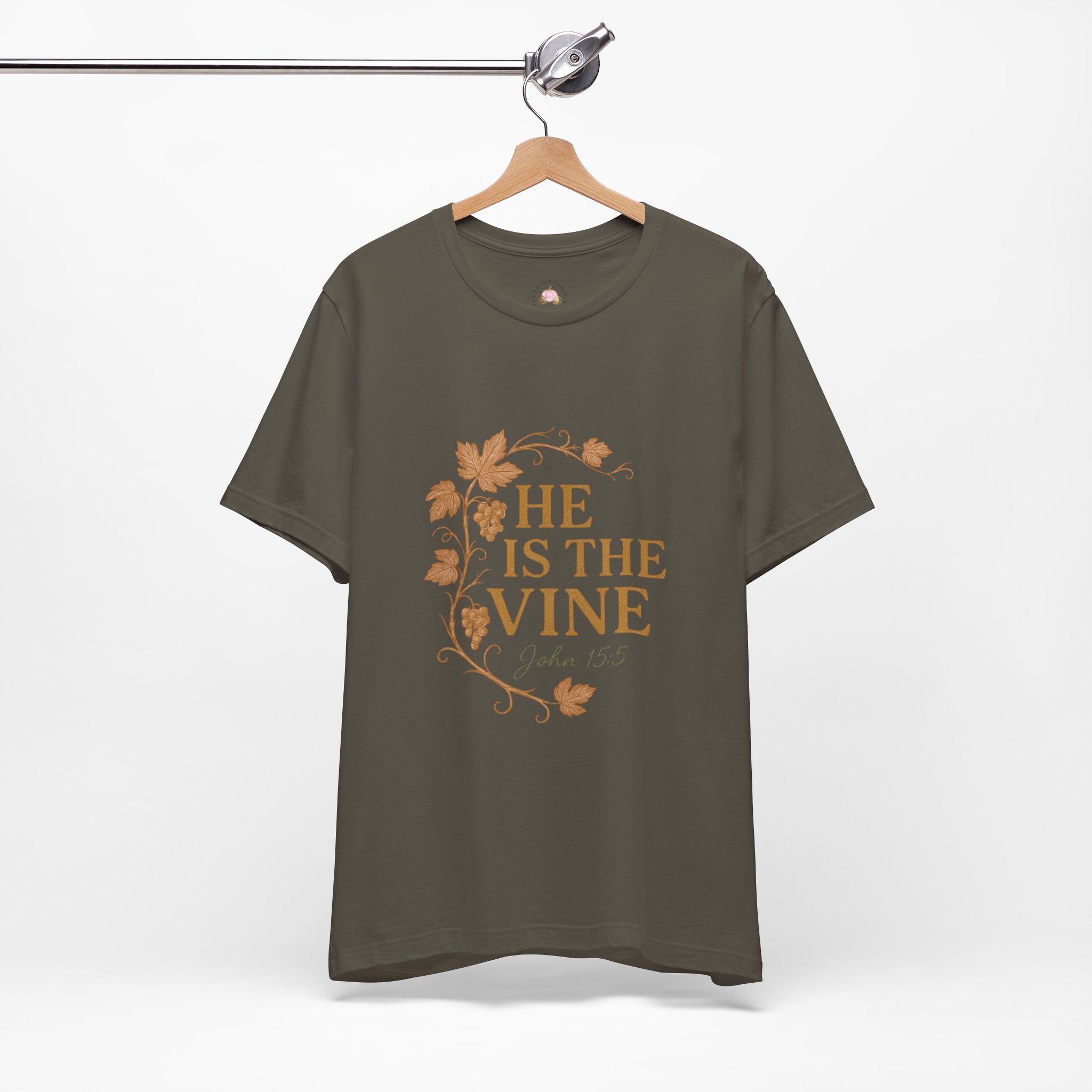 He Is The Vine T-Shirt | John 15:5 Christian Tee | Faith Scripture Shirt – Bougie Pumpkin Boutique