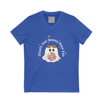 Unisex Jersey Short Sleeve V-Neck Tee