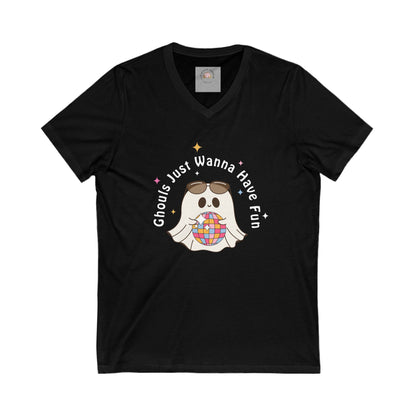 Unisex Jersey Short Sleeve V-Neck Tee