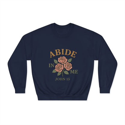 Abide in Me Sweatshirt | John 15 Scripture Crewneck | Faith & Fire Collection – The Bougie Pumpkin Boutique - The Bougie Pumpkin Boutique