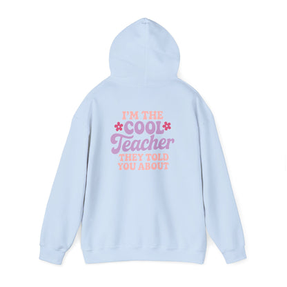 Cool Teacher Hooded Sweatshirt, Teacher Gift, Unisex Hoodie, Classroom Apparel, Back to School, Teacher Appreciation