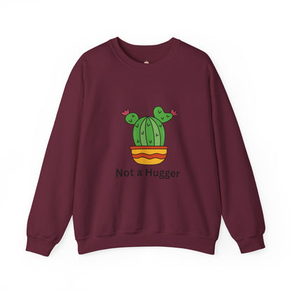 Cactus Not a Hugger Sweatshirt, Cute Sweatshirt, Funny Gift, Unisex Crewneck, Plant Lovers, Casual Wear, Birthday Gift