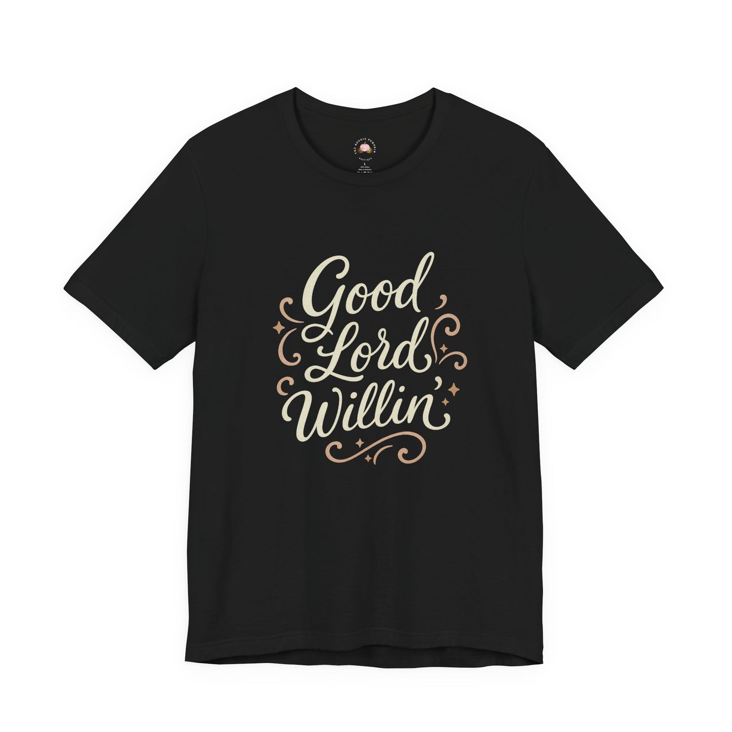 Short Sleeve Tee - Good Lord Willin' and the Creek Don't Rise - Southern Mama, Bible Belt, Funny Sayings - The Bougie Pumpkin Boutique